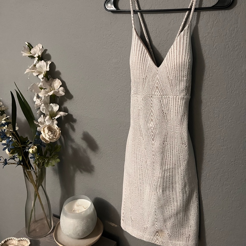 White and Cream Beachy Dress